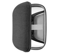 GEEKRIA Funda de viaje compatible con Sony PlayStation 5 Dual Sense Wireless Controller, bolsa de transporte rígida, almacenamiento protector con bolsillo interno de malla para cable de carga (gris),