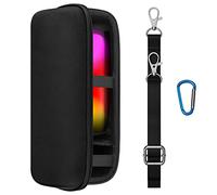 Geekria Funda para altavoz Shield compatible con altavoz Bluetooth JBL Pulse 5, bolsa de transporte rígida de repuesto con almacenamiento de cable (negro)