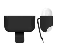 Geekria Funda para auriculares inalámbricos ultraligera con clip para cinturón, compatible con Apple Airpods de 3ª generación, acceso al puerto de carga (negro)