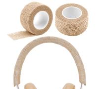 Geekria Funda para diadema de tela no tejida para auriculares JBL Tune 520BT, 720BT, MOMENTUM 4 inalámbricos, HD 599, ATH-M50x, M40x, M20x, HyperX Cloud II (marrón/2 piezas)