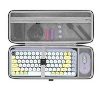 Geekria Funda para Teclado 75%, Bolsa de Viaje rígida para Teclado mecánico Gaming Compacto de 84 Teclas, Compatible con Logitech Pop Keys/Pop Icon Combo/MX Mechanical Mini (Gris Oscuro)