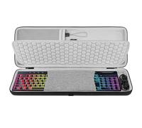GEEKRIA Funda para teclado, compatible con Razer BlackWidow V4 Low Profile/DeathStalker V2, Corsair K100 AIR, bolsa de transporte de viaje rígida (gris oscuro)