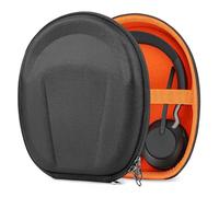 Geekria Funda Protectora Compatible con Jabra Elite 45h, Evolve2 75/65/55/50/30, Bolsa de Viaje de Concha Dura de Reemplazo con Almacenamiento de Cables (Negro)