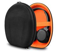 Geekria Funda protectora para auriculares compatible con JVC HA-S20BT, HA-S23W, HA-S35BTB, HA-S65BNB, HA-XP50BT, bolsa de transporte rígida de repuesto con almacenamiento de cable (negro)