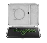 Geekria Funda rígida de transporte de viaje compatible con Razer Kitsune / 8BitDo All-Button Arcade Controller (gris oscuro)