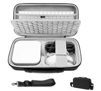 GEEKRIA Funda rígida de transporte para computadora de escritorio, compatible con Apple 2024 Mac mini M4 / Mini M4 Pro, apto para teclado mágico, mouse, trackpad y accesorios (gris oscuro), gris