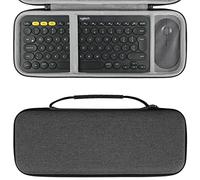 GEEKRIA Funda rígida de Viaje, Compatible con Logitech K380s/K380 + M355/M350s, Bolsa Protectora para Combo de Teclado y ratón Pebble (Gris Oscuro)