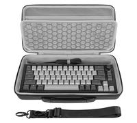 Geekria Funda rígida para Teclado 65%, Compatible con Razer Huntsman V3 Pro Mini, ASUS ROG Falchion Ace HFX 65%, Keychron Q2/Q2 Pro/V2, Bolsa de Transporte para Teclado de 68 Teclas (Gris Oscuro)