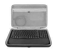 Geekria Funda rígida para teclado de viaje, compatible con teclado ergonómico inalámbrico Logitech Wave Keys MK670 Combo/Wave Keys (gris oscuro)