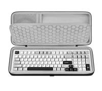 Geekria Funda rígida para teclado del 90 % al 96 %, compatible con RK Royal KLUDGE RK96, EPOMAKER x Aula F99, Corsair Vanguard 96, bolsa de transporte de EVA de 100 teclas con almacenamiento para