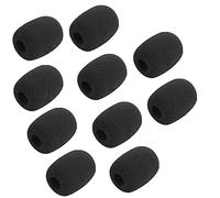 Geekria Gaming Headset Micrófono Fundas de espuma Fundas de micrófono Mini solapa Parabrisas Mini micrófono Parabrisas Motocicleta Micrófono Manga de viento del orificio interior 10 mm (paquete de 10)