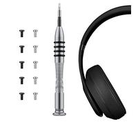 Geekria Juego de 10 Tornillos de Repuesto para Auriculares inalámbricos Studio 1.0, Studio 2.0, Studio 3.0, con 10 Tornillos de Repuesto y Kit de Herramientas de Destornillador (Gris)