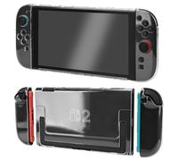 Geekria La funda protectora de silicona compatible con Nintendo Switch 2 cuenta con un diseño de tipo dividido, absorción de impactos, resistencia a los arañazos, diseño de agarre ergonómico, carga