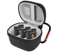 Geekria Mini funda de transporte de almacenamiento compatible con GoPro Hero 13, 12, 11, 10, 9, 8 y DJI Osmo 360, Action 5 Pro, 4, 3 baterías, bolsa de viaje portátil de fácil transporte, accesorios