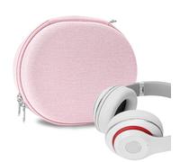 Geekria Nova Estuche para Auriculares Compatible con Beats Studio Pro/3 Wireless/2, Bolsa de Viaje rígida de Repuesto con Espacio para Cables (Rosa)