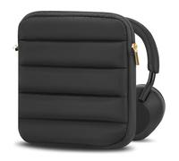 Geekria NOVA - Funda hinchada para auriculares Sony WH-1000XM6, B&O Beoplay H95, Bose QC Ultra II, bolsa de transporte protectora de repuesto de carcasa blanda con almacenamiento de cable (negro)