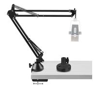 GEEKRIA para Creadores, Brazo de micrófono Compatible con AKG Lyra Ultra-HD, P120, P220, C214, Soporte para Brazo Boom con Adaptador de Brida para Mesa, Soporte antivibración, Soporte de Escritorio