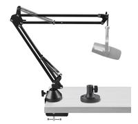 Geekria para creadores brazo de micrófono compatible con Shure MV7+, MV88+, SM7B, MV7, MV7X, SM57, adaptador para brazo boom, soporte de suspensión, brazo de tijera para montaje en escritorio