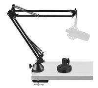 GEEKRIA para Creadores Brazo de micrófono Tipo Boom Profesional Compatible con Audio-Technica AT2035, AT2020, Soporte de micrófono antivibración, Soporte de Escritorio Ajustable, Alcance 73 cm