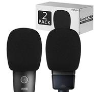 Geekria para Creadores, Espuma antiviento Compatible con AKG P120, P220, P420, P820, C3000, C414 XLS, C414 XLII, Funda de micrófono, Cubierta de Espuma de Repuesto, Filtro antipops (Negro/Pack