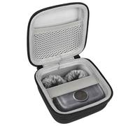 Geekria para Creadores Estuche de micrófono compatible con Hollyland Lark M2, Lark A1, Maono WaveT5, Rode Wireless Micro Charging Case, estuche rígido de micrófono con almacenamiento de cables (Negro)