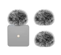 Geekria para Creadores Funda esponjosa para micrófono Compatible con Rode Wireless GO, DeadCat para micrófono, Protector Esponjoso para Viento, reducción de Ruido (Gris/Pack de 3)