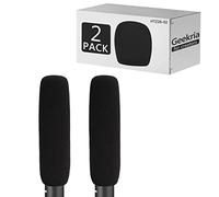 Geekria para Creadores Protector de Espuma antiviento, Compatible con RODE VideoMic, NTG1, NTG2, NTG4, NTG4+ Funda antipop de micrófono, Protector de Viento, Filtro de Espuma (Negro/Pack de 2)