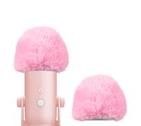Geekria para Creadores Protector Esponjoso para Vientos Compatible con Blue Yeti, micrófono USB Yeti Pro, Cubierta DeadCat, Windbuster, Windjammer, Parabrisas Fluff Cover (Pink/Pack de 2)