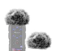 Geekria para Creadores, Protector Peludo de Viento, Compatible con Zoom H6 Essential Handy Recorder, Funda DeadCat para micrófono, cubreespuma esponjosa, Pantalla antiviento portátil (Gris / 2
