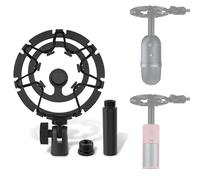 Geekria para creadores Soporte antivibración para micrófono compatible con Razer Seiren X, V3, V3 Mini, V2 Pro, V2 X, Elite, Emote Adaptador de suspensión con pinza (Negro)