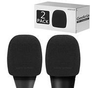 Geekria Parabrisas de Espuma para Creators Compatible con AKG P2, P3S, P5i, C5, D5, D7, DMS100, DMS300, Cubierta de Espuma antipop para micrófono, Filtro de Espuma de Esponja (Negro, Paquete de 2)