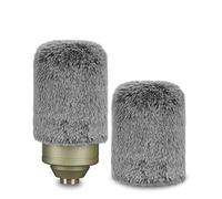 Geekria Parabrisas Furry para Creators compatible con MXL 990, 550, 770, R144, V250, Revelation Mini Mic DeadCat Wind Cover Muff, Windbuster, Windjammer, cubierta de pelusa para parabrisas (gris/2