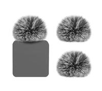 GEEKRIA Parabrisas Furry para Creators compatible con Rode Wireless GO Gen 3 III, GO 2, PRO, ME Mic DeadCat - Cubierta de viento, cubierta de pelusa, reducción de ruido del viento (gris/paquete de 3)