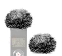 GEEKRIA Parabrisas Furry para Creators compatible con ZOOM H1, H1n Handy Recorder, Mic DeadCat Wind Cover Muff, Parabrisas de cubierta de pelusa, grabadora digital portátil (gris/2 unidades)