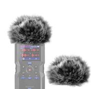 Geekria Parabrisas Furry para Creators compatible con Zoom H4 Essential Handy Recorder, micrófono DeadCat cubierta de viento, cubierta de pelusa, grabadora digital portátil (gris/2 unidades)
