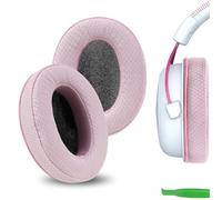 Geekria Pro Almohadillas de Repuesto Extra Gruesas de Malla para HyperX Cloud II/III/Alpha/Flight/Stinger 2/Core/Revolver S, Cojines (Rosa)