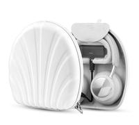 Geekria PRO - Funda para auriculares de carga compatible con Sennheiser PXC 550-II, B&O Beoplay H9/HX, carcasa dura, duradera, protección multicapa, bolsa de transporte de viaje (blanco) sin banco de