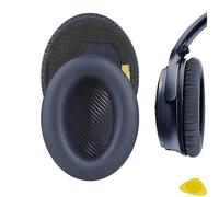 Geekria QuickFit - Almohadillas de Piel proteica para Auriculares Bose QuietComfort 35 II,QC 35 (Serie II),QC25, Around-Ear AE2 de Repuesto,Almohadillas para oídos,Fundas para oídos (Azul Medianoche)