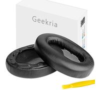 GEEKRIA QuickFit - Almohadillas de repuesto compatibles con auriculares Sony MDR-1AM2 (MDR1AM2 MDR-1AM2/B), piezas de reparación (negro/anillo de plástico)