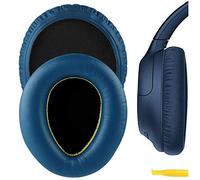 Geekria QuickFit - Almohadillas de repuesto compatibles con auriculares Sony WH-CH700N, WH-CH710N, WH-CH720N, almohadillas con guía de video (azul)