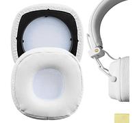 Geekria QuickFit Almohadillas de Repuesto de Cuero con proteína para Marshall Major III con Cable,Major III Bluetooth inalámbrico,Mid ANC, Piezas de reparación de Almohadillas para los oídos (Blanco)