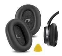 Geekria QuickFit - Almohadillas de repuesto de cuero proteico para auriculares Edifier W860NB, almohadillas de oreja/orejeras, piezas de reparación de cubierta de oreja (negro)