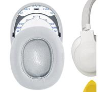 Geekria QuickFit - Almohadillas de repuesto de cuero proteico para auriculares JBL E55BT, almohadillas para auriculares, piezas de reparación de almohadillas (gris)