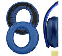 Geekria QuickFit - Almohadillas de repuesto de cuero proteico para Sony PlayStation Gold estéreo inalámbrico CECHYA-0083 auriculares auriculares, almohadillas de reparación para auriculares (azul)