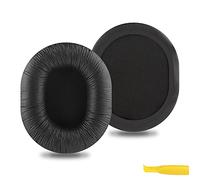 Geekria QuickFit Almohadillas de repuesto de piel de proteína para Audio-Technica ATH-M40fs ATH-D40fs ATH-M66 almohadillas para auriculares, almohadillas para auriculares, piezas de reparación (negro)