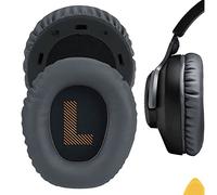 Geekria QuickFit-Almohadillas de Repuesto de Piel proteica para Auriculares JBL Quantum100,Q100,Almohadillas para Auriculares,Almohadillas para Auriculares,Piezas de reparación de Copas(Gris Oscuro)