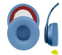 Geekria QuickFit - Almohadillas de repuesto para auriculares inalámbricos Beats Solo 4, almohadillas para auriculares, almohadillas para auriculares, piezas de reparación (azul)