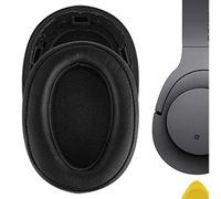 Geekria QuickFit Almohadillas de repuesto para auriculares Sony MDR-100ABN, WH-H900N, piezas de reparación con guía de video (negro)