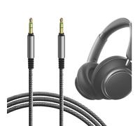 Geekria QuickFit Cable de Audio Compatible con Anker Soundcore Life Q30,Life Q35,Life 2 Active,Vortex,Bluedio F800,Vinyl Plus Auriculares,3.5mm Cable Estéreo de Repuesto (1.2m)