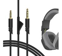 Geekria QuickFit Cable de Audio Compatible con Astro Gaming A10, A30,A40,A40 tr Auriculares, 3.5mm Cable estéreo de repuesto auxiliar de con control de silencio para auriculares,Xbox One, PS4(1.2m)